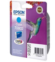 Epson T0802 Cyan Ink Cartridge (Hummingbird) (C13T08024010)